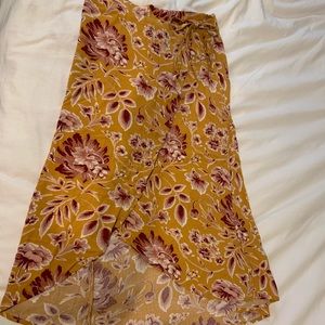 High/low mid summer floral skirt